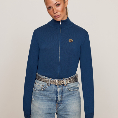 House of Savoj Handwriting Embroidery Full-Zip Cardigan – Unisex, Ocean Blue Profile Picture