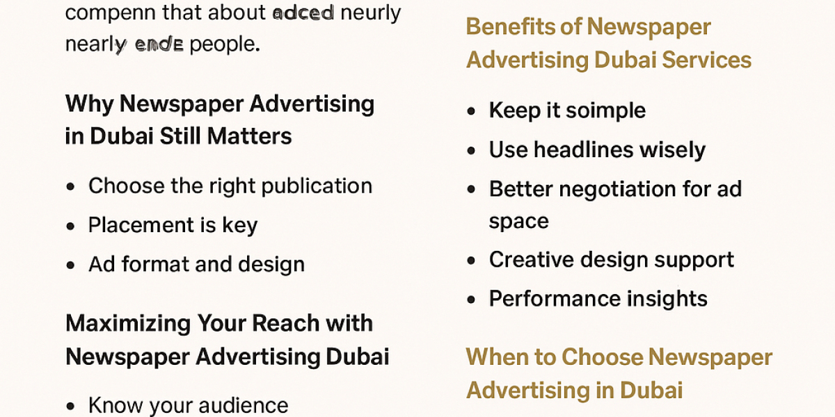 Newspaper Advertising Dubai: Maximize Your Reach