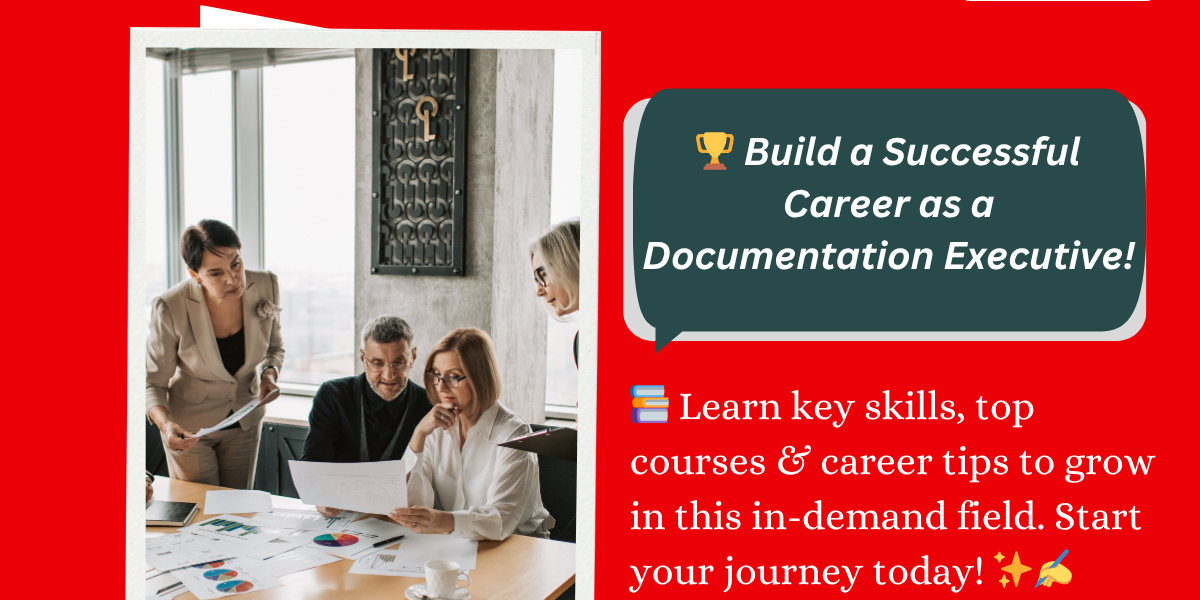 A Complete Guide to Becoming a Documentation Executive: Career Path and Opportunities Explained ?✨