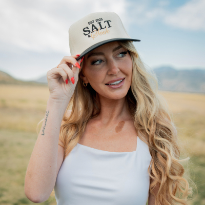 Salt & Seek Originals Snapback Hat (Cream/Black) Profile Picture