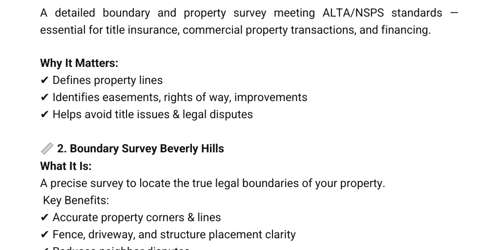 Your Trusted Land Surveyors in Beverly Hills Precision Surveying for Every Project