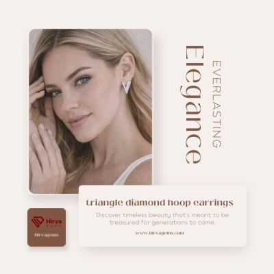 Triangle Diamond Hoop Earring Profile Picture