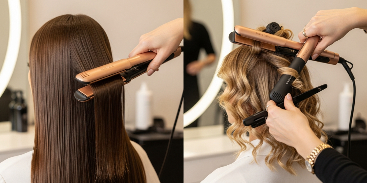 Straightener & Curle Hair Guide.
